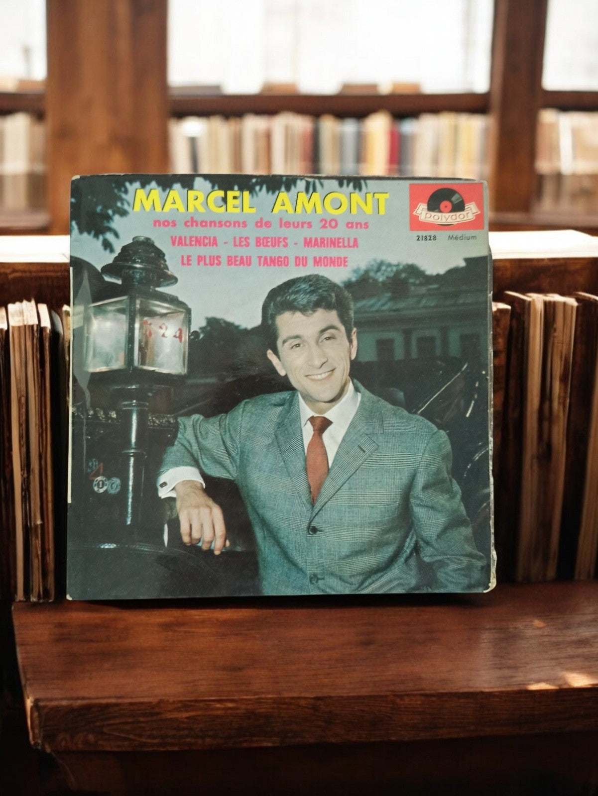 Disque 45 tours vintage Marcel Amont Polydor pochette rétro années 60