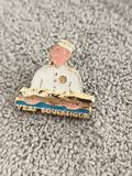 Pin's vintage boulanger "Vrai Boulanger" émaillé, personnage, Ref 6