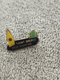 Pin's vintage Saint Bruno Mon Marché émaillé, badge ancien, ref 8