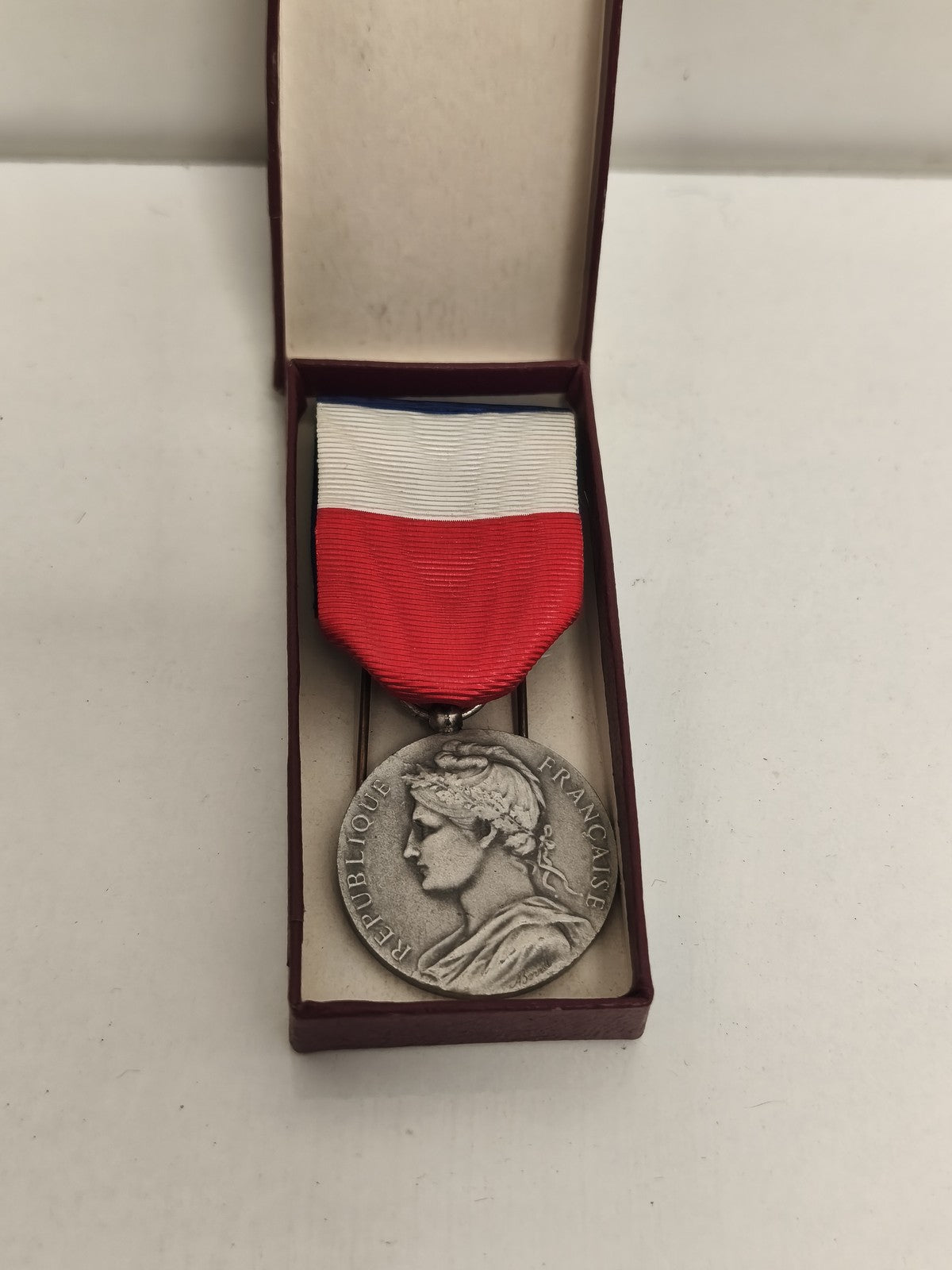 Vintage French Republic medal tricolor ribbon vintage decoration
