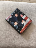 Portefeuille Beatles cuir imprimé USA drapeau, wallet pop rock
