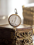 Médaille Religieuse Vintage NS do Rosário de Fátima en métal, pendentif ancien