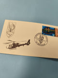 Enveloppe premier jour FDC Montauban 1977 hélicoptère timbre France