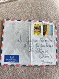 Lettre avion Liban affranchie timbres airmail enveloppe philatélie France
