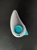 Briquet ancien design courbe gris bleu, allumeur vintage, accessoire rétro