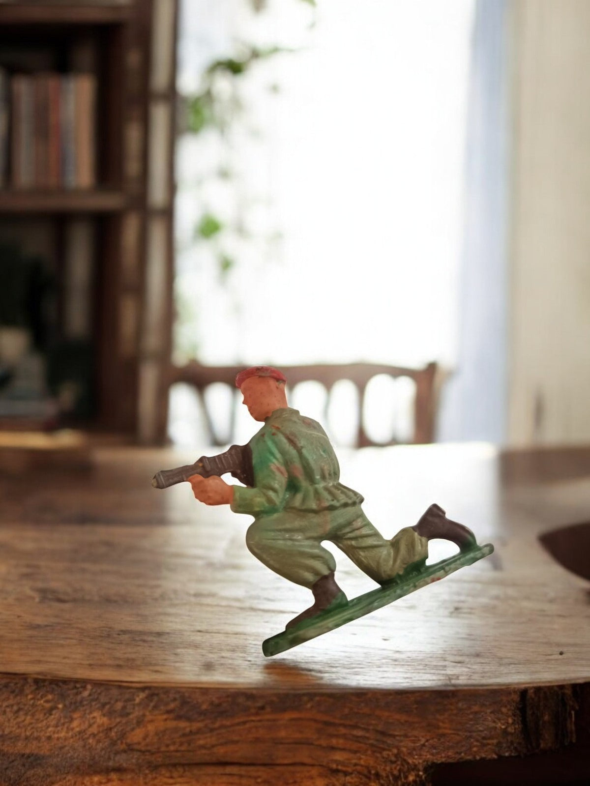Figurine soldat vintage Starlux, militaire rétro, statuette ancienne décorative
