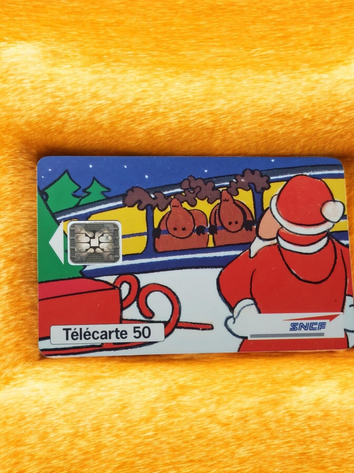 Télécarte 50 unités SNCF Noël vintage carte téléphonique puce France