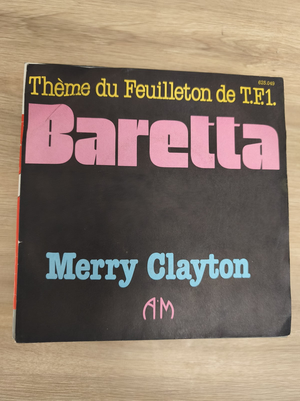 Vinyle 45T Merry Clayton Baretta Thème Feuilleton TF1 pochette noire (Ref 1)