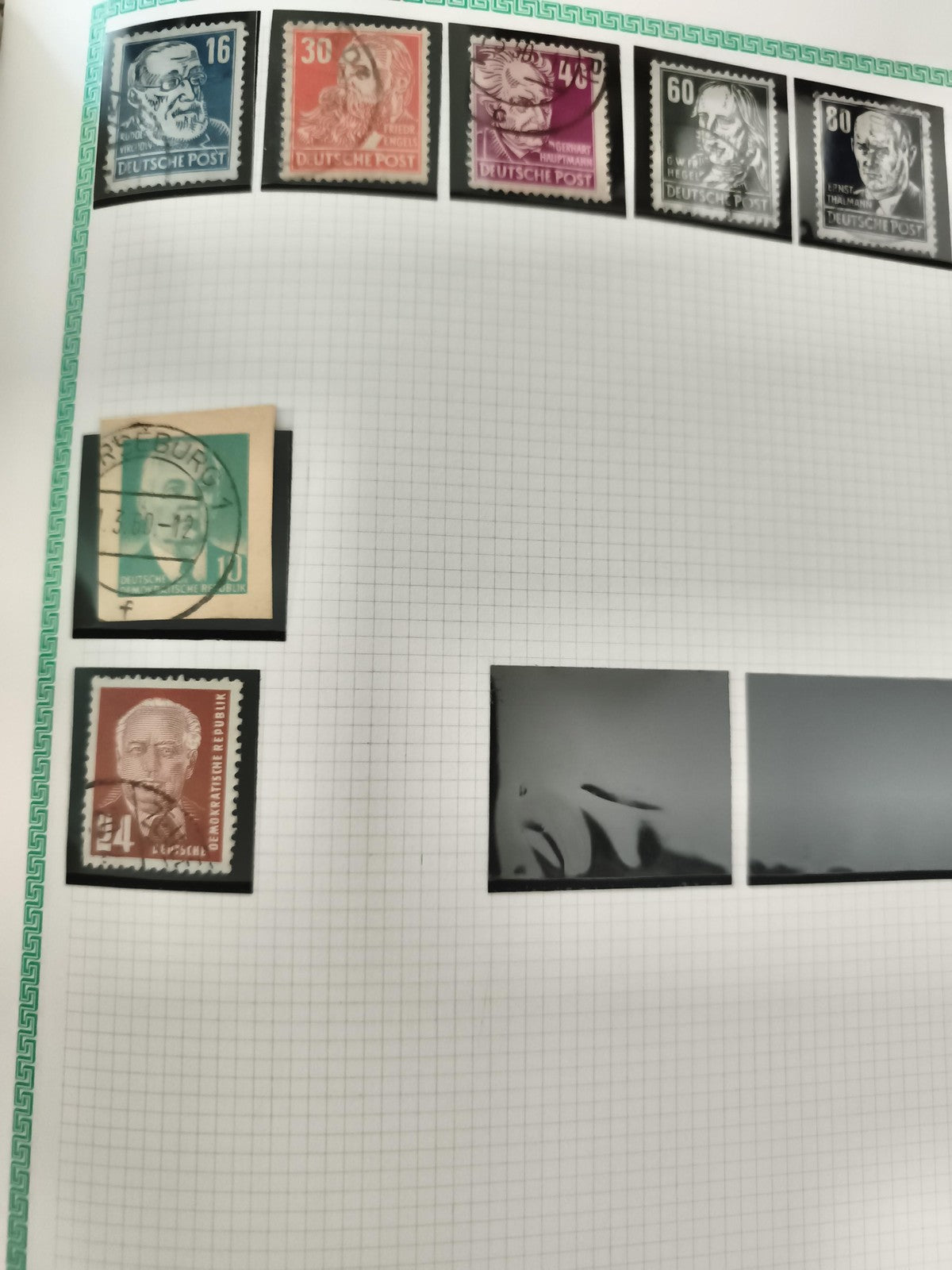 Timbres Allemagne Deutsche Post DDR portraits oblitérés lot philatélie