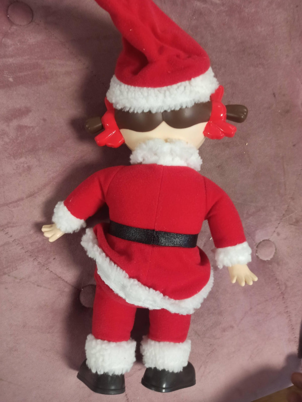 Poupée Peko-Chan vintage vinyle souple costume Noël Japon figurine
