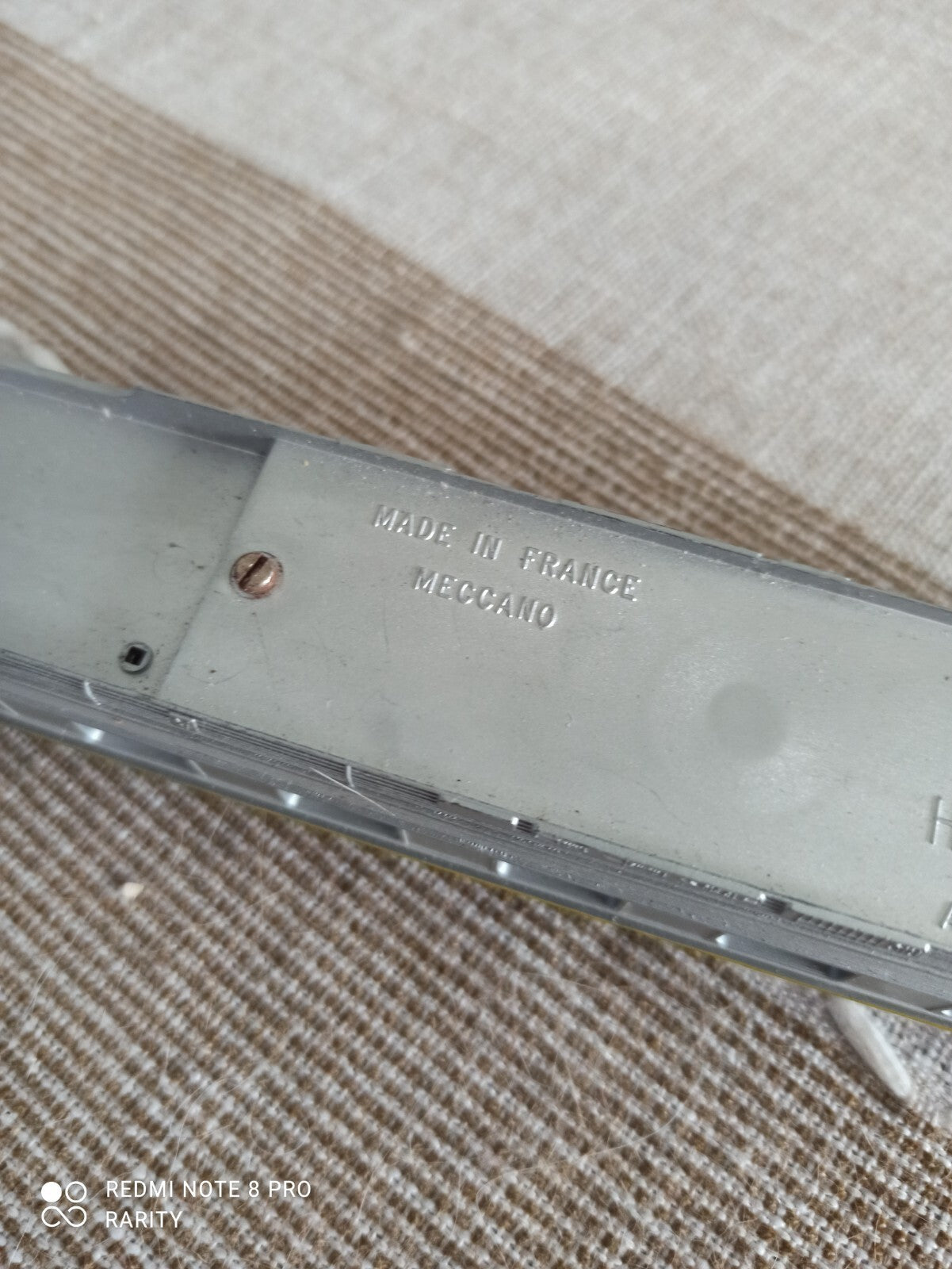 Voiture voyageurs Meccano HO gris argent modèle réduit vintage train wagon