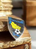 Pin's vintage football FFF District Somme écusson émaillé LPF années 80