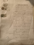 Document notarié ancien République Française timbres fiscaux Corbeil 20c