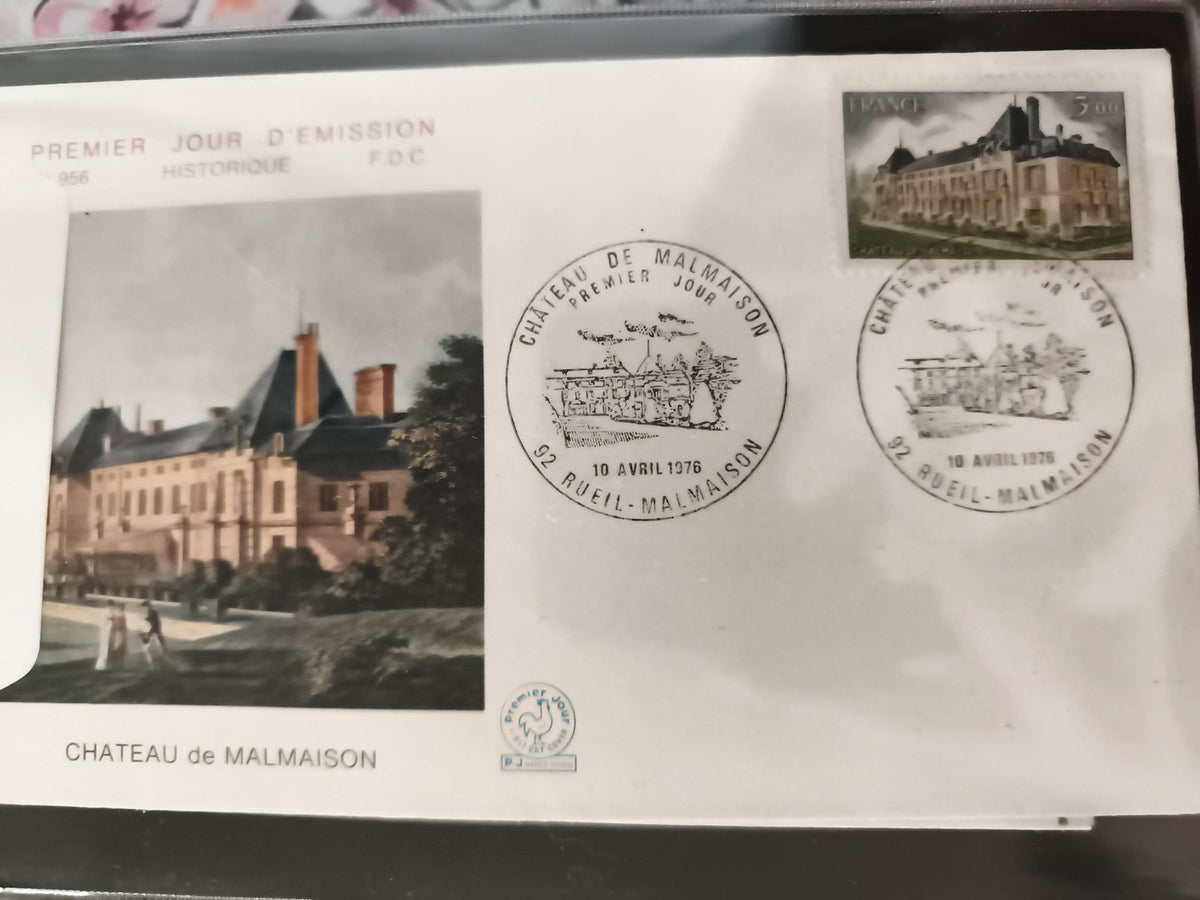 Lettre FDC Château de Malmaison 1976 timbre 5F ancien philatélie historique