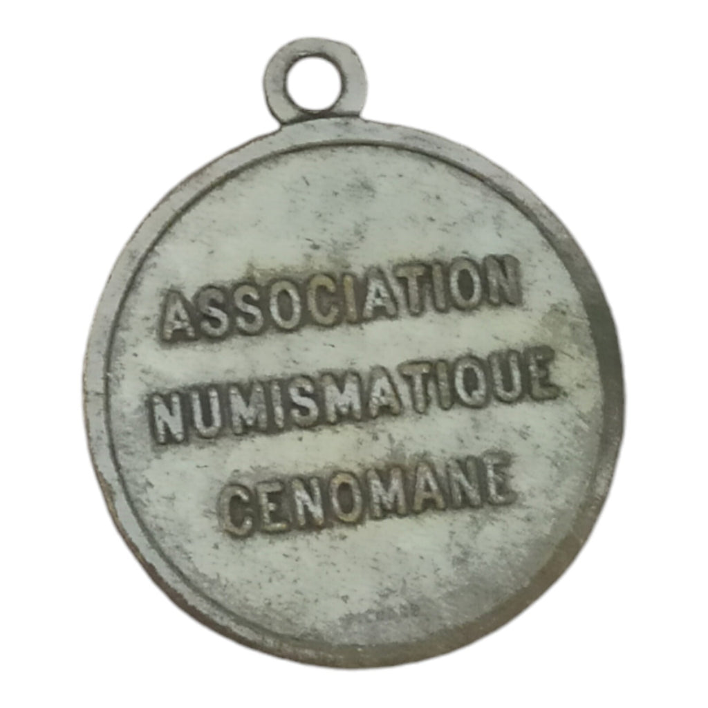 Médaille Association Numismatique Cenomane, portrait profil, inscription visible