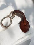 Porte-clés vintage rétro accessoire publicitaire ancien marron aspect cuir