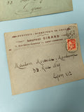 Ancienne enveloppe oblitérée début XXe Laurent Girard philatélie Lyon (Ref 6)