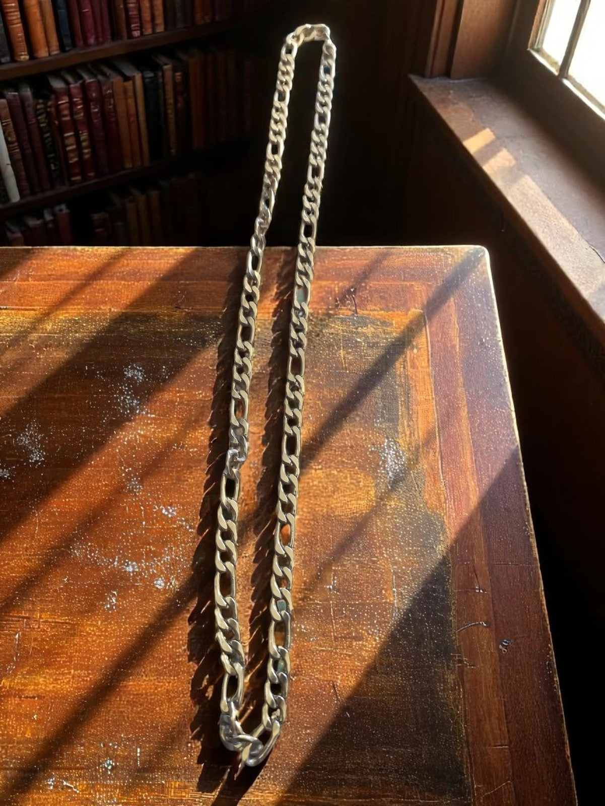 Collier vintage plaqué or gros maillons rétro chaîne dorée élégante