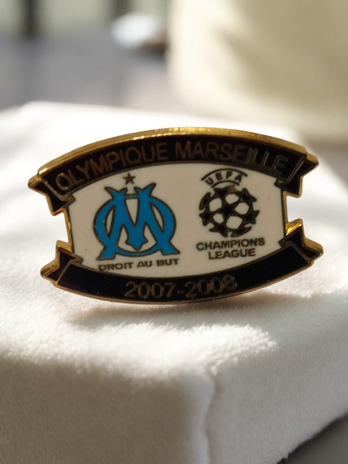 Pin's Olympique de Marseille 2007-2008 UEFA Champions League vintage badge OM