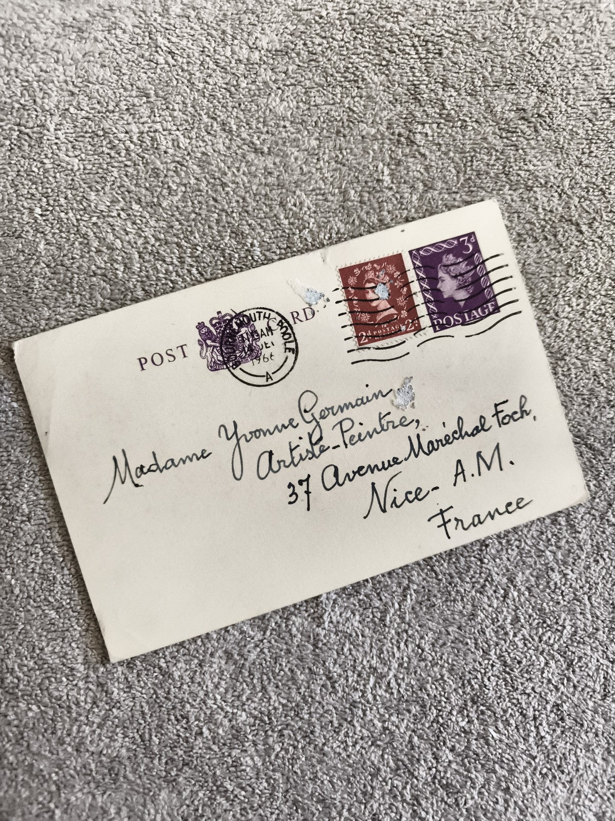 Lettre affranchie timbres Royaume-Uni 1961 oblitération Southport philatélie