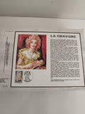 Feuillet philatélique CEF La Gravure 1994 timbre oblitéré illustré