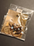 Boucles d’oreilles vintage créoles perles fantaisie deadstock ancien magasin