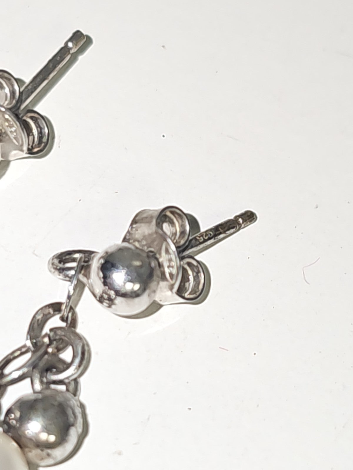 Paire boucles d?oreilles en argent 925 véritable, élégantes, fermoir sécurisé, o