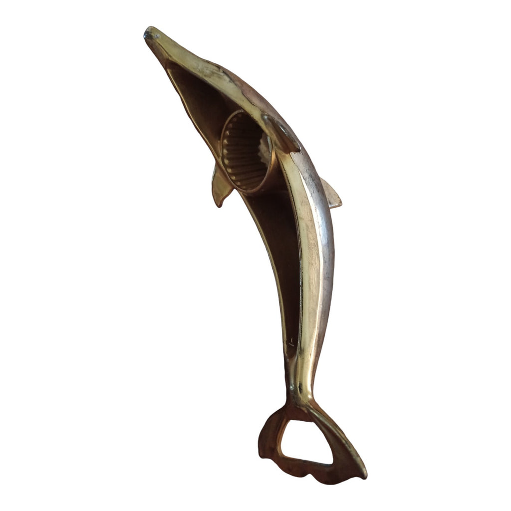 Décapsuleur dauphin vintage plaqué argent zinc ouvre-bouteille rétro déco bar