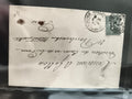 Lettre ancienne avec timbre 15c vert oblitéré Marseille XIXe philatélie