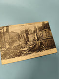 Ancienne carte postale animée Compiegne bombardement, ruines marché, vintage