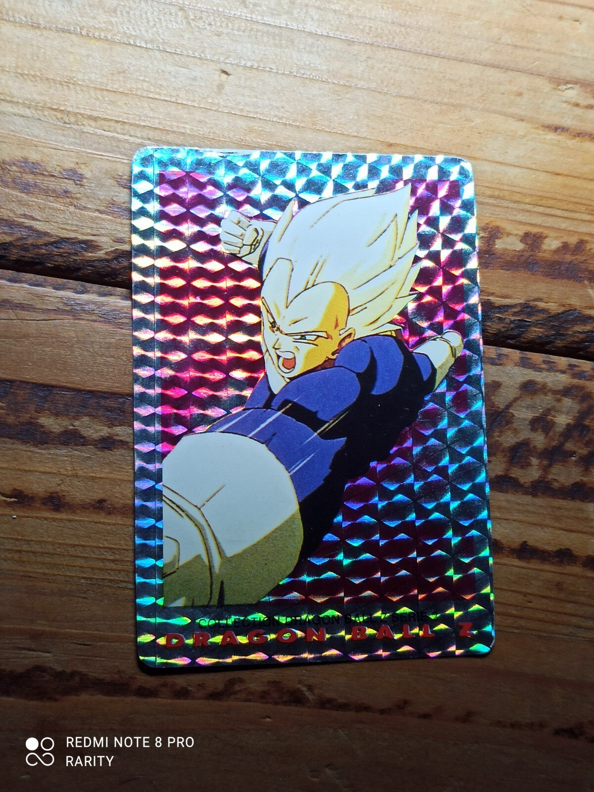 Carte holographique Dragon Ball Z Cardass vintage Vegeta série 1 rare