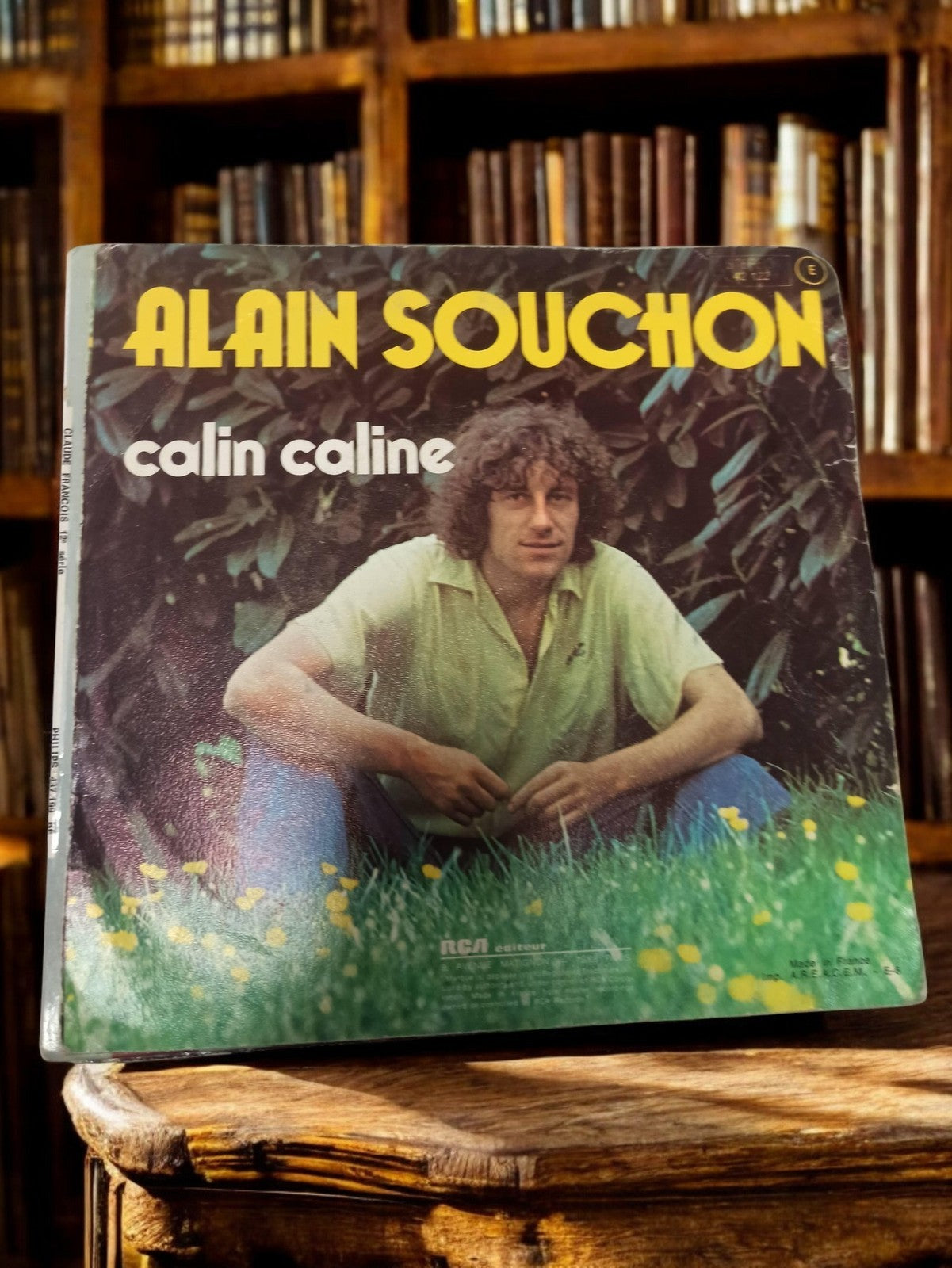 Vinyle 45 tours Alain Souchon Calin Caline vintage ancien disque RCA rétro