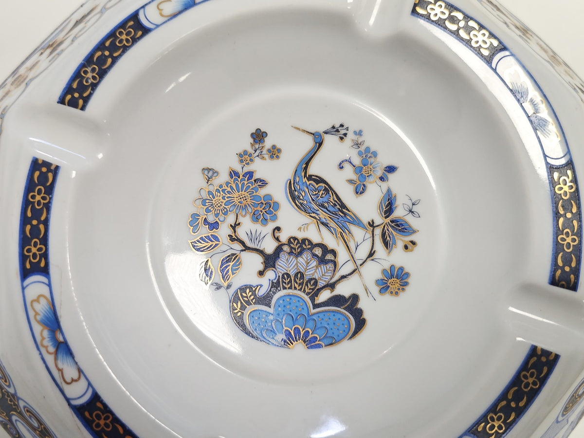 Großer alter Vintage-Aschenbecher aus Porzellan, handgefertigt, Marke "Ancienne Collection"
