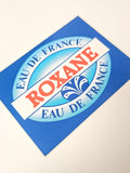 Vintage grand autocollant publicitaire Roxane ancien rétro collection affiche dé