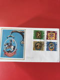 Enveloppe philatélie Suisse Premier Jour 1983 timbres colorés motif héraldique