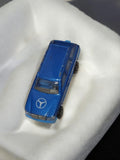 Véhicule miniature Mercedes bleu ancien, voiture rétro vintage, jouet d?occasion