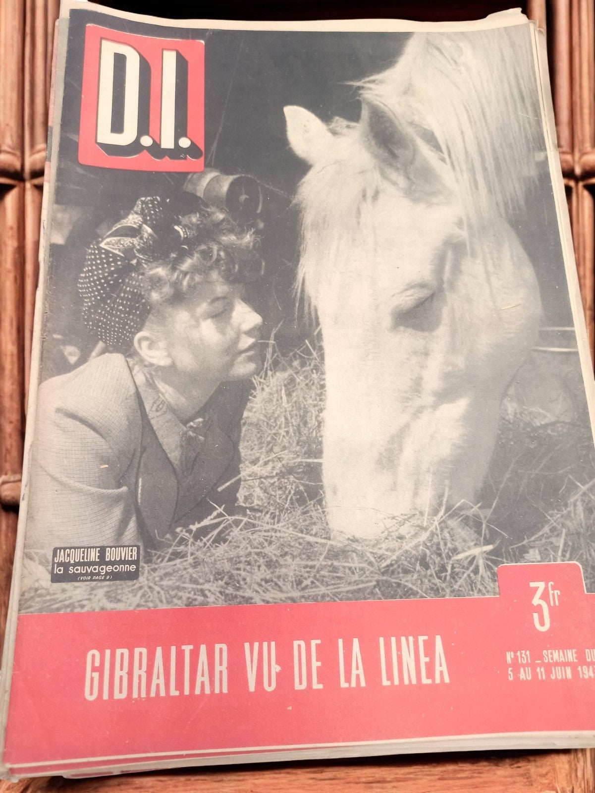Magazine D.I. Dimanche Illustré 1940 Gibraltar vu de la Linea vintage presse