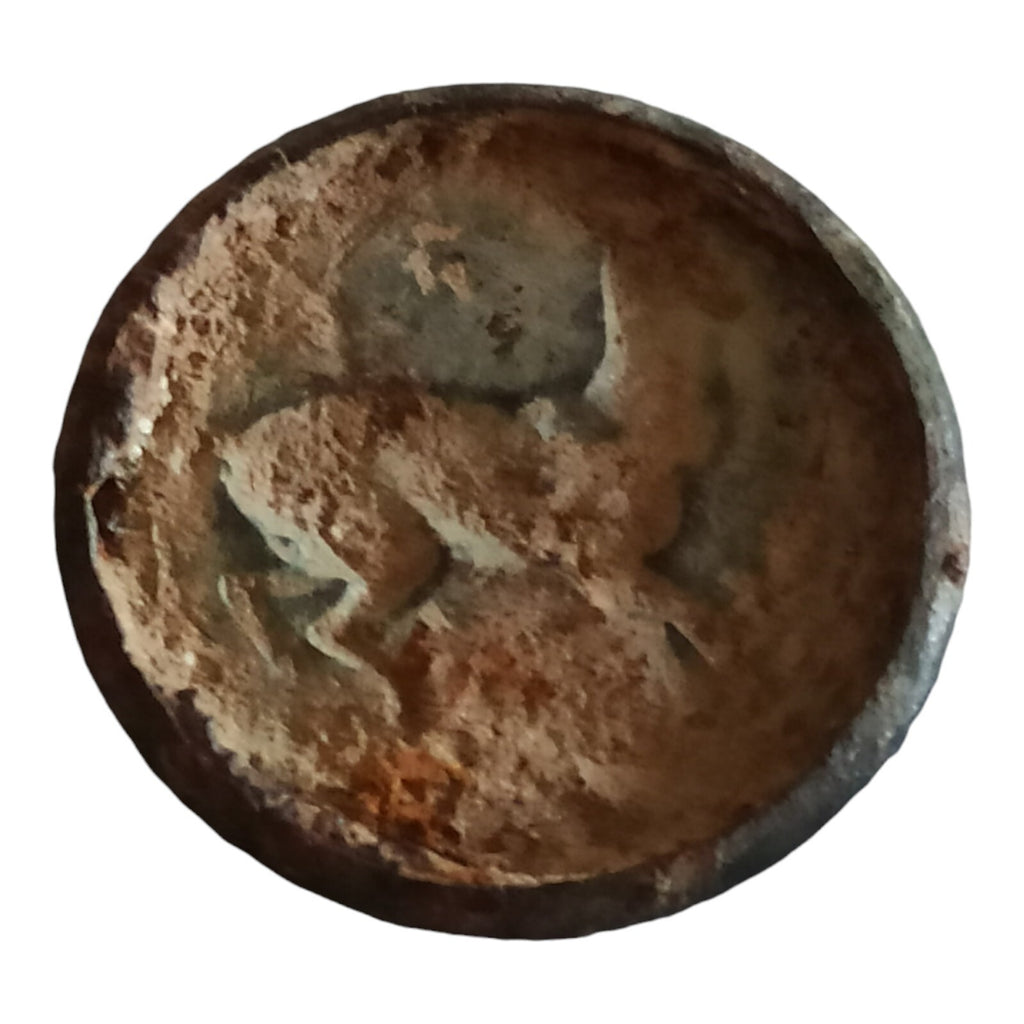 Bouton de chasse vintage en laiton, motif cerf relief, déco collection