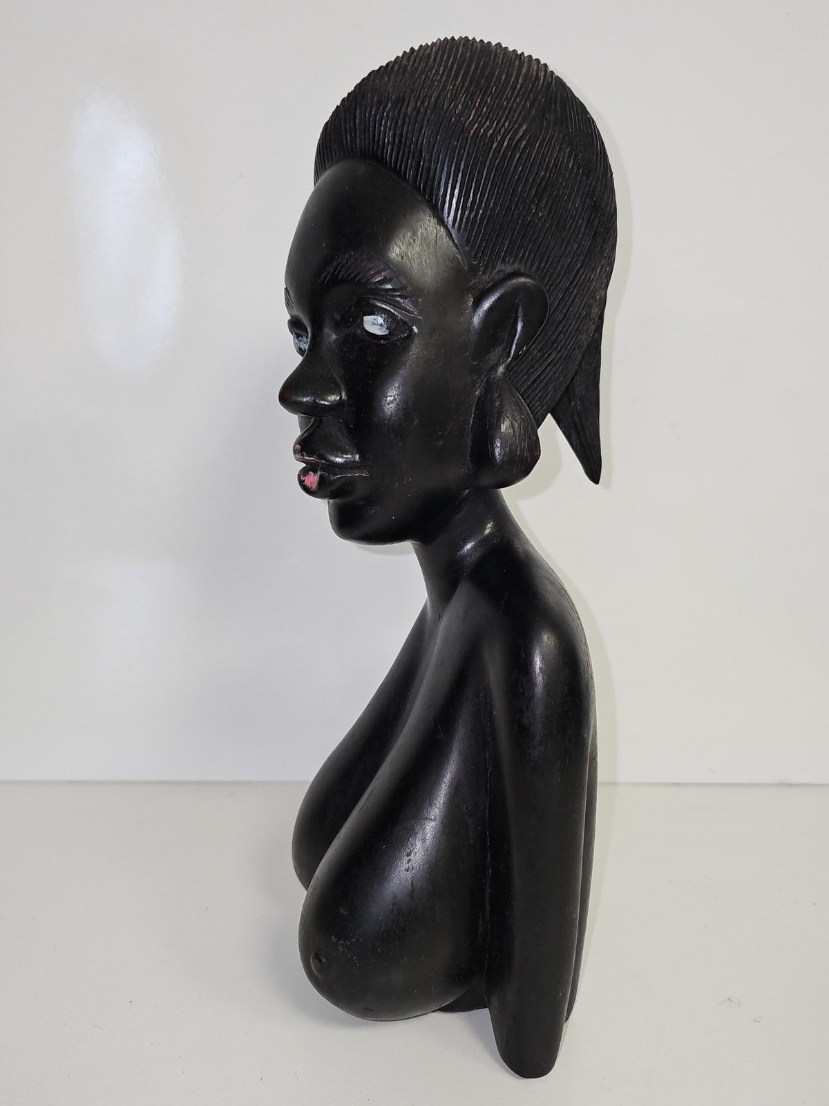 Grande sculpture africaine vintage en bois, art érotique ancien, pièce lourde