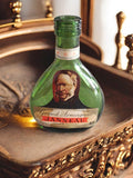 Mignonette vintage Grand Armagnac Janneau verre vert étiquette ancienne collecti