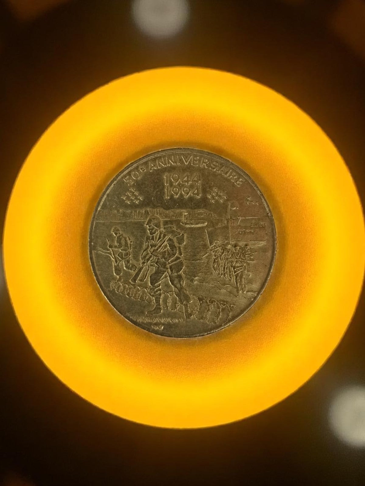 Médaille commémorative Jour J 50e anniversaire 1944-1994 vintage D-Day