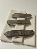 Couteaux suisses vintage années 70 lot 3 anciens, manches marbrés, collection