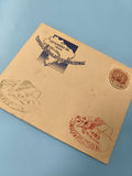 Enveloppe ancienne 1934 Expo Philatélique Rio timbres oblitérés collection