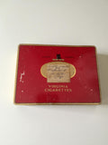 Boîte métal ancienne Virginia Cigarettes rouge, vintage rétro fumeur déco