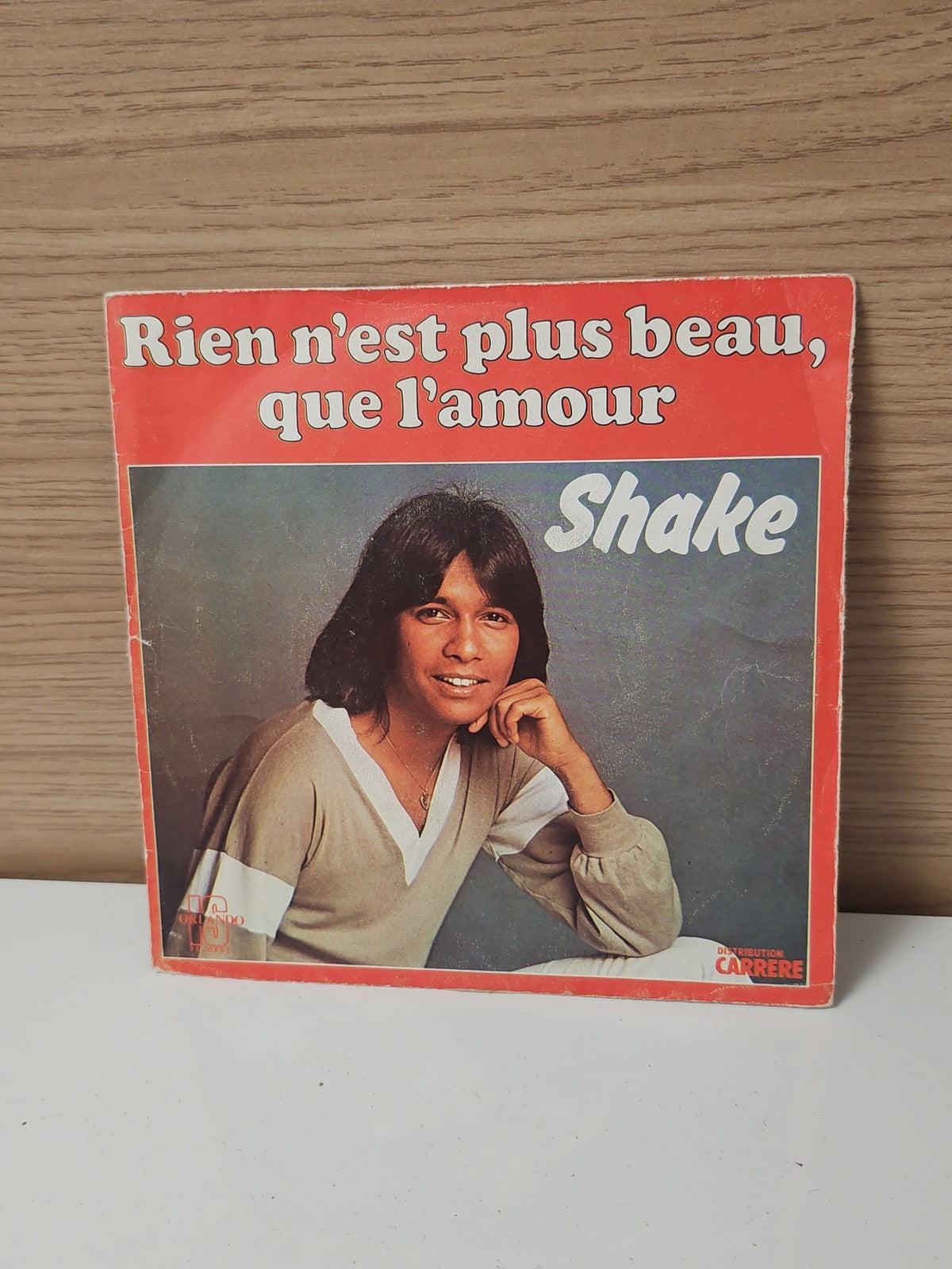 Vintage retro 45 rpm vinyl record Shake collector's record for music lovers