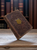 Missel ancien cuir, plaque dorée, reliure vintage, livre religieux