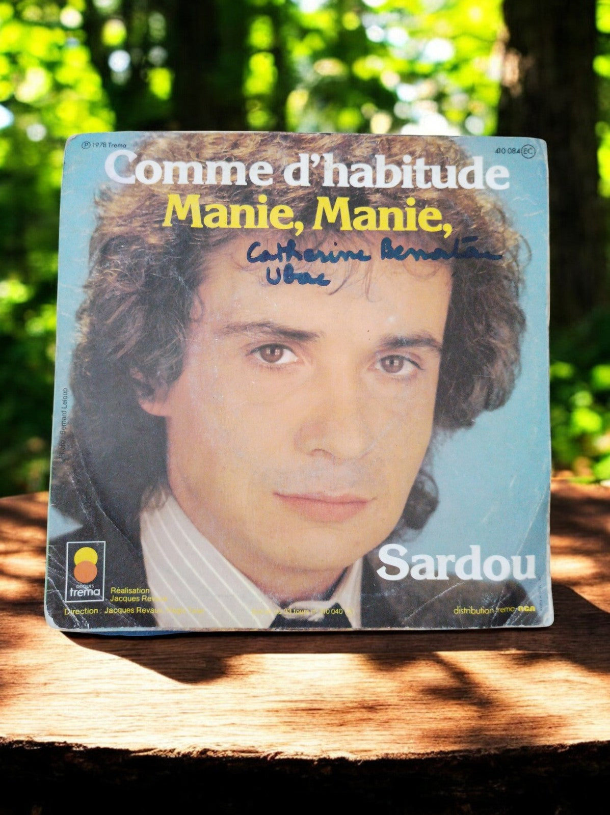 Vinyle 45 tours Michel Sardou Comme d’habitude Manie Manie 1978 Trema