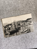 Carte postale CPA Menton le Port photographie noir et blanc voiliers