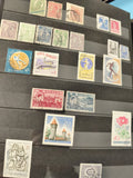 Lot anciens timbres oblitérés Roumanie philatélie, motifs variés collection