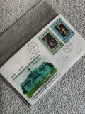 Lettre 1er jour New Hebrides 1972 cachet Santo timbres Noël église (Ref 27)